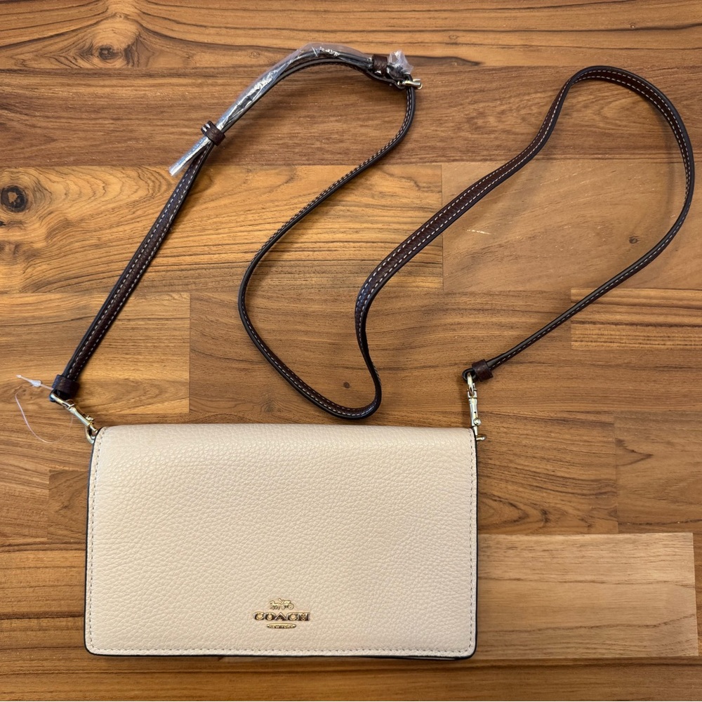 Coach Cream and Brown Crossbody Bag - Picture 2 of 8